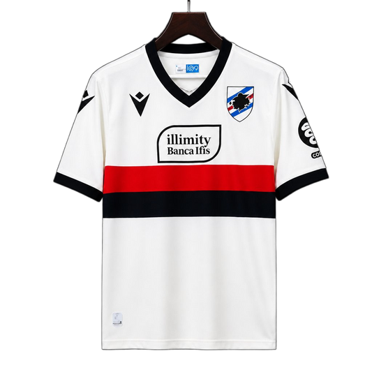 Sampdoria 2026/27 Away Jersey – White – With Sponsor