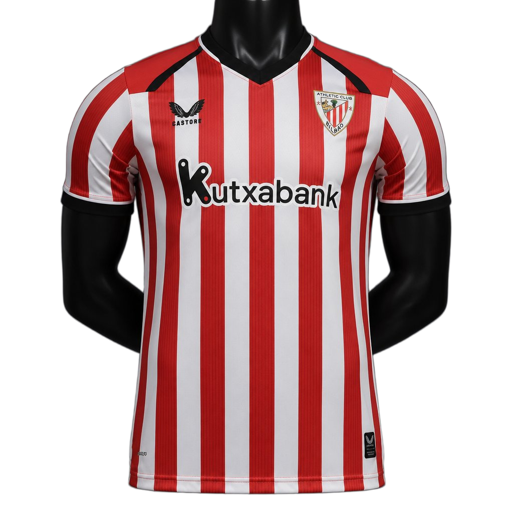 Athletic Bilbao 2026/27 Home Jersey – Player Version – White/Red – Stripes