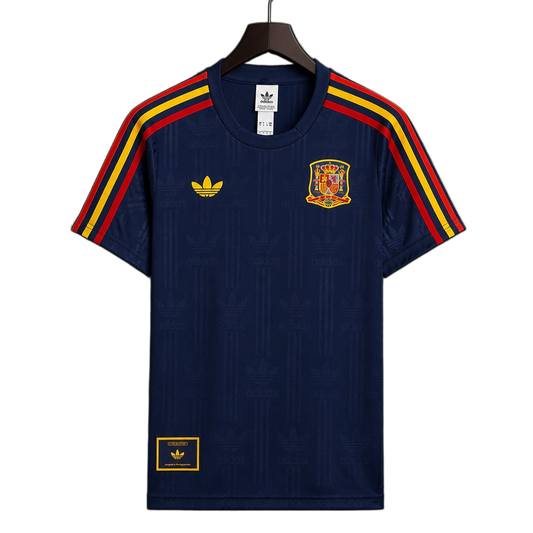 Spain 2026 Away Jersey – Blue/Navy – Vintage Remake