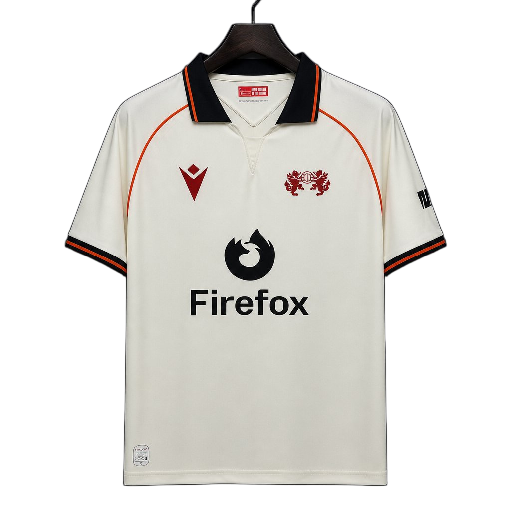 Wrexham 2026/27 Away Jersey – Cream Polo Collar