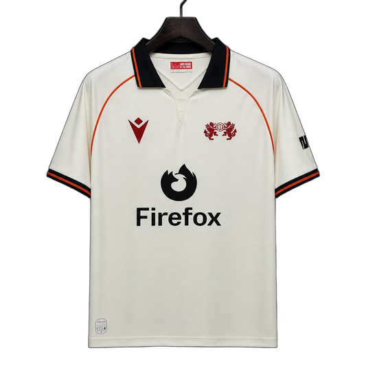 Wrexham 2026/27 Away Jersey – Cream Polo Collar