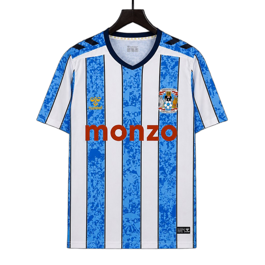 Coventry 2026/27 Home Jersey – White/Blue – Vertical Stripes