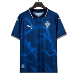 Portugal 2026 Away Jersey – Blue/Navy – Flame Pattern