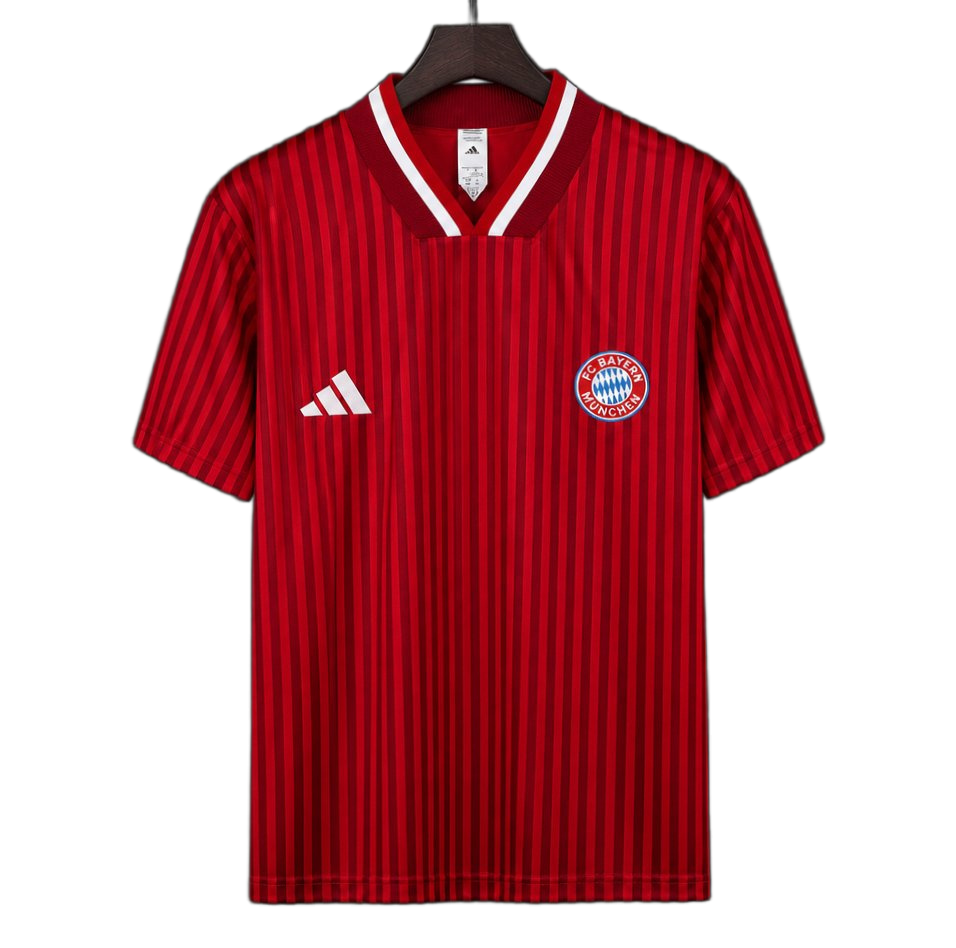 Bayern Munich 2026/27 Training Jersey – Red – Dark Pinstripes