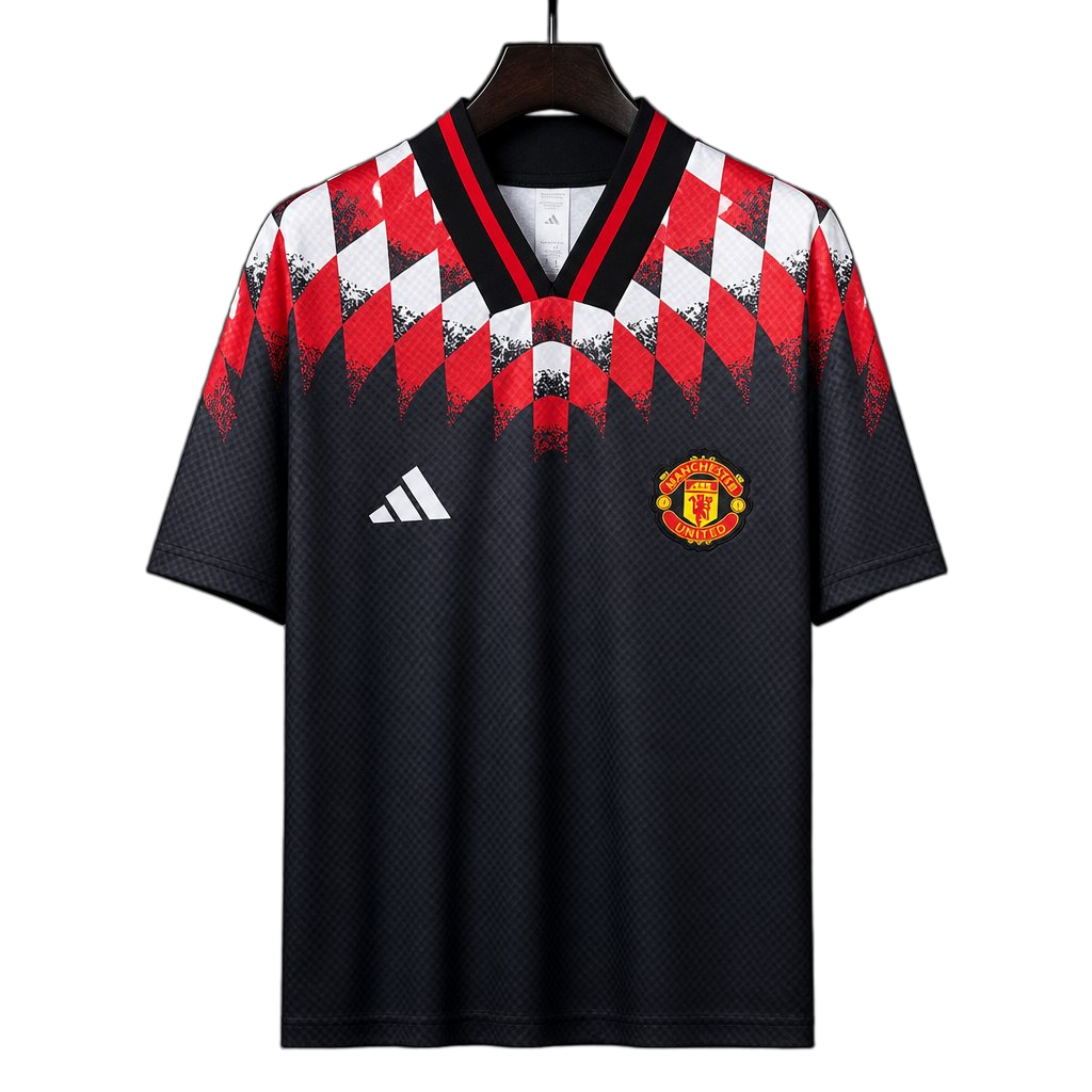 Manchester United 2026/27 Training Jersey – Black – Diamond Pattern