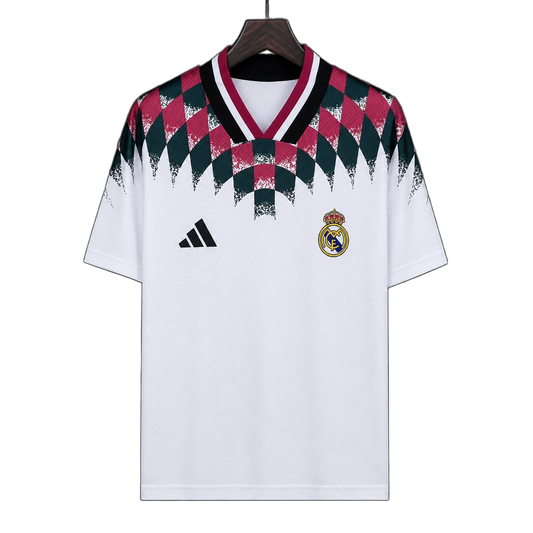 Real Madrid 2026/27 Training Jersey – White – Diamond Pattern Collar