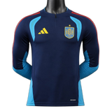 Spain 2026 Away Jersey – Player Version – Long Sleeve – Blue/Navy