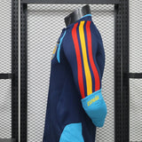 Spain 2026 Away Jersey – Player Version – Long Sleeve – Blue/Navy