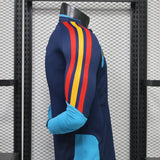 Spain 2026 Away Jersey – Player Version – Long Sleeve – Blue/Navy