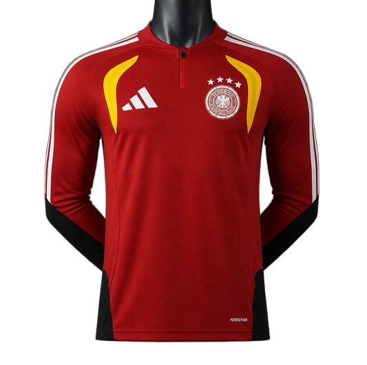 Germany 2026 Away Jersey – Player Version – Long Sleeve – Red