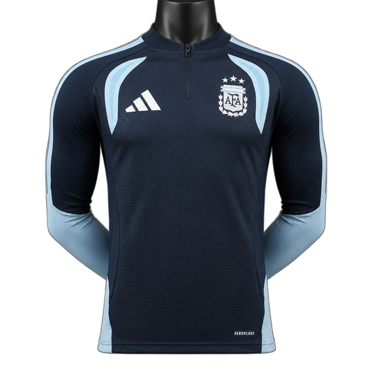Argentina 2026 Away Jersey – Player Version – Long Sleeve – Blue/Navy
