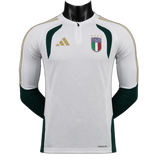 Italy 2026 Away Jersey – Player Version – Long Sleeve – White – Green Sleeves
