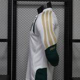 Italy 2026 Away Jersey – Player Version – Long Sleeve – White – Green Sleeves