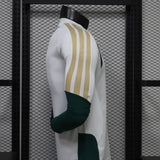 Italy 2026 Away Jersey – Player Version – Long Sleeve – White – Green Sleeves