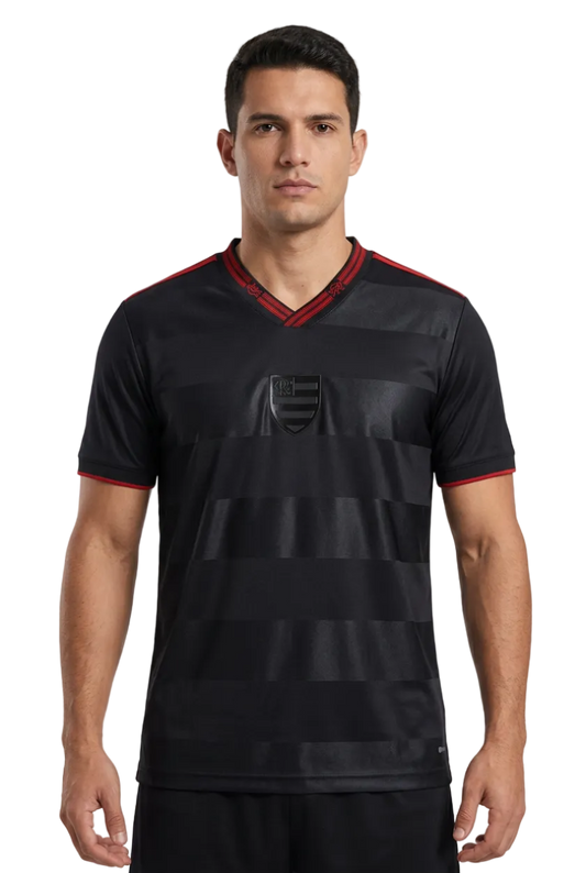 Flamengo 2026/27 Jersey – Special Edition – Black/Red – Horizontal Stripes