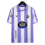 Real Valladolid 2026/27 Home Jersey – White/Purple – Vertical Stripes