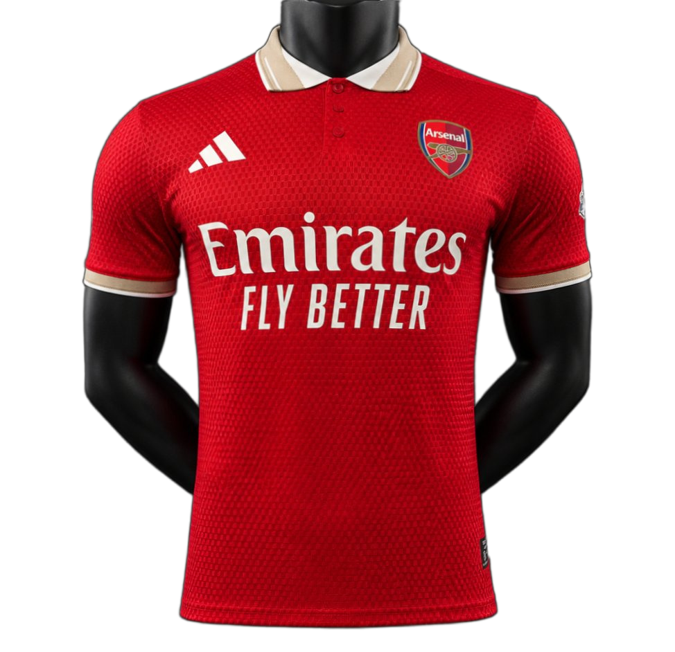 Arsenal 2026/27 Home Jersey – Player Version – Red/Yellow – Polo