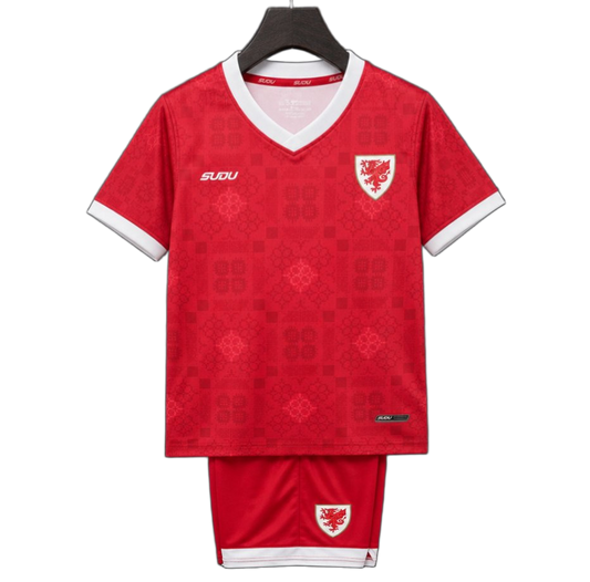 Wales 2026 Home Jersey – Kids – Red – Celtic Pattern