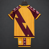 Rayo Vallecano 2026/27 Away Kit – Kids – Yellow – Maroon