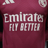 Real Madrid 2026/27 Away Jersey – Player Version – Long Sleeve – Red