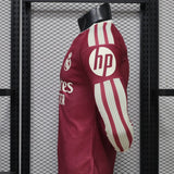 Real Madrid 2026/27 Away Jersey – Player Version – Long Sleeve – Red