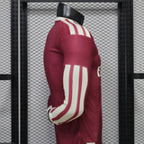 Real Madrid 2026/27 Away Jersey – Player Version – Long Sleeve – Red