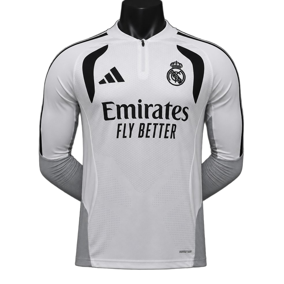 Real Madrid 2026/27 Jersey – Player Version – Long Sleeve – White