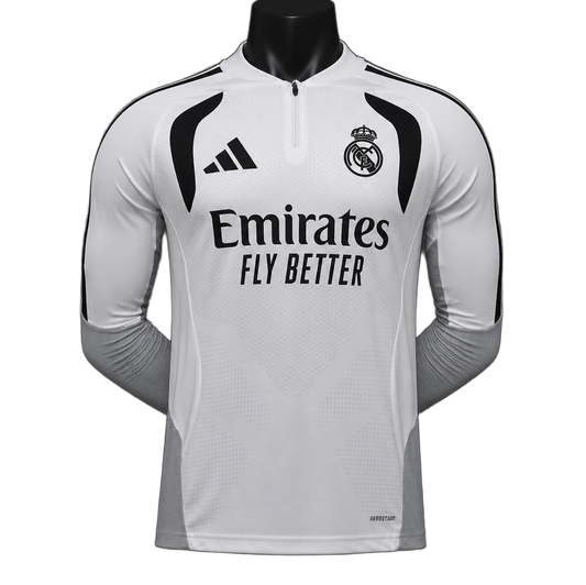 Real Madrid 2026/27 Jersey – Player Version – Long Sleeve – White