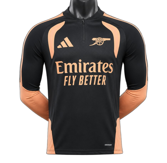 Arsenal 2026/27 Jersey – Player Version – Long Sleeve – Black