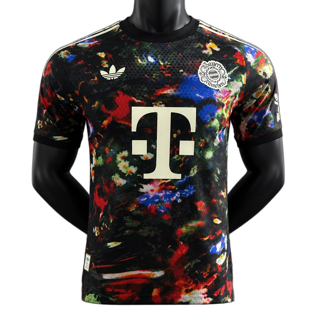 Bayern Munich 2026/27 Third Jersey – Player Version – Black – Floral Abstract Allover Print