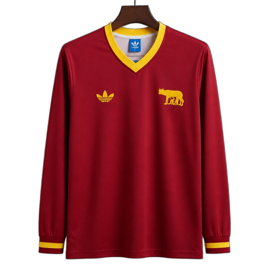 Roma 2026/27 Home Jersey – Long Sleeve – As Centenary