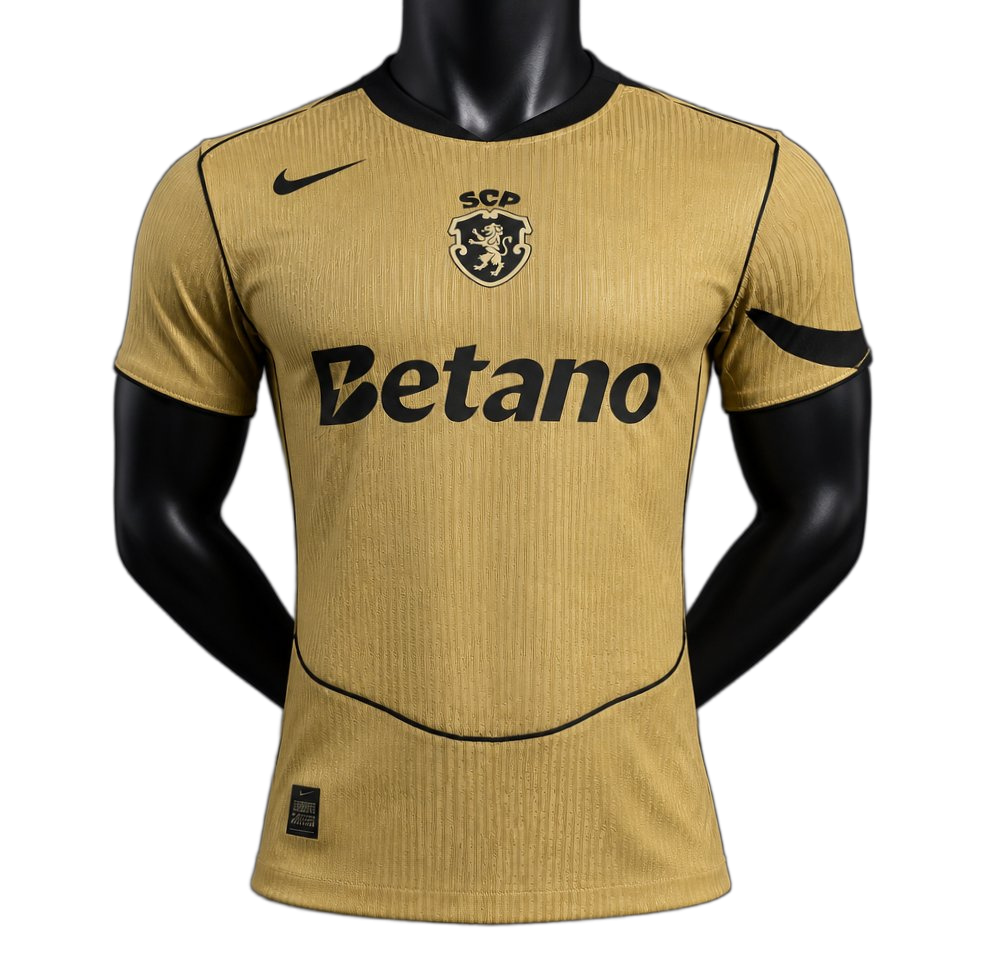 Sporting 2026/27 Away Jersey – Player Version – Gold