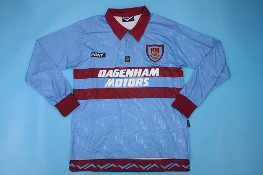 West Ham United 1995/97 Away Retro Jersey - Long Sleeve