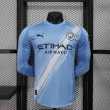 Manchester City Player 2025/26 Home Jersey Long Sleeve