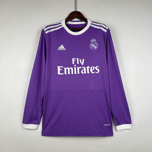 Real Madrid 2016/17 Away Retro Jersey - Long Sleeve