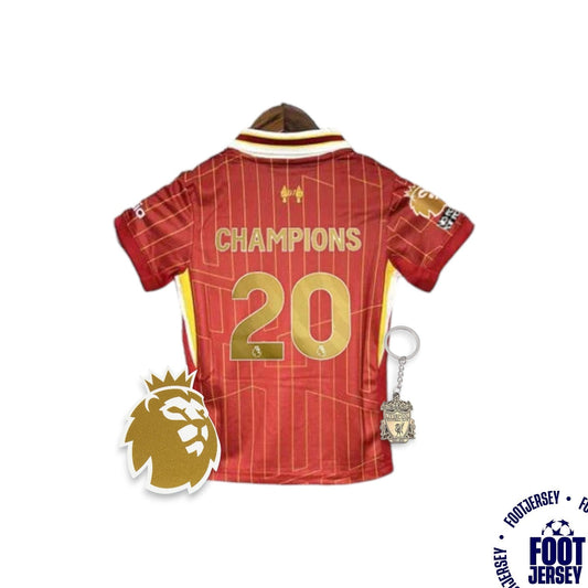Liverpool 2024/25 Home Kids Kit Jersey - CHAMPIONS #20