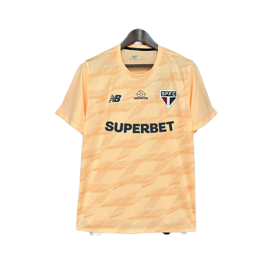 São Paulo 2024/25 Training Jersey - Beige - Fan Version - All Sponsors