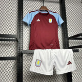 Aston Villa 2024/25 Home Kids Kit Jersey