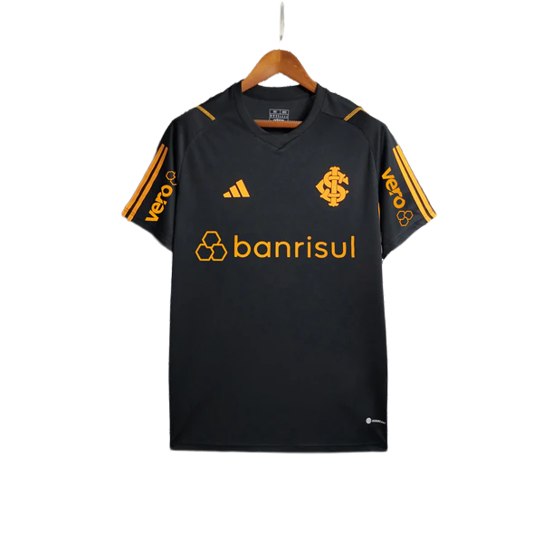 Internacional 2023/24 Training Jersey - Black - Fan Version - All Sponsors