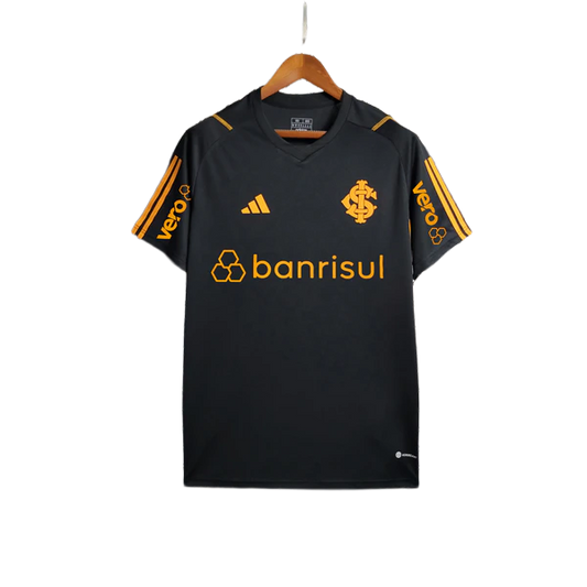 Internacional 2023/24 Training Jersey - Black - Fan Version - All Sponsors