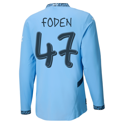 #47 Foden Manchester City 2024/25 Home Jersey Long Sleeve
