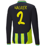 #2 Walker Manchester City 2024/25 Away Jersey Long Sleeve
