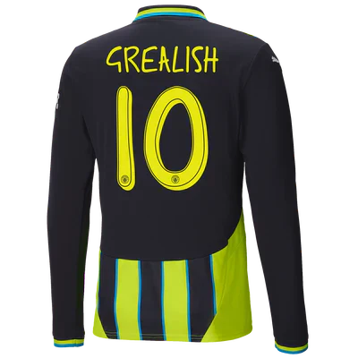 #10 Grealish Manchester City 2024/25 Away Jersey Long Sleeve