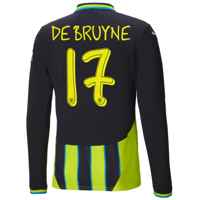 #17 De Bruyne City 2024/25 Away Jersey Long Sleeve