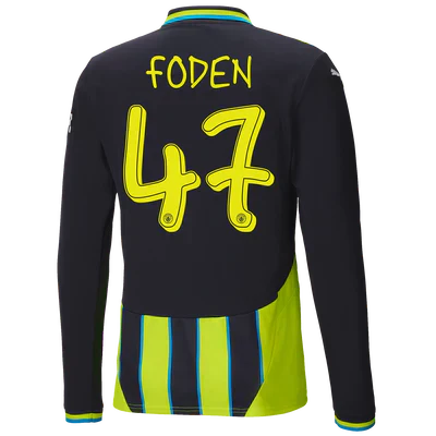 #47 Foden Manchester City 2024/25 Away Jersey Long Sleeve