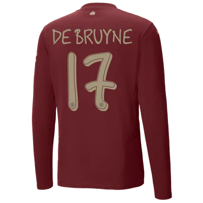#17 De Bruyne Manchester City 2024/25 Third Jersey Long Sleeve