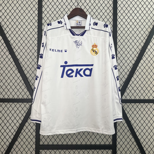 Real Madrid 1994/96 Home Retro Jersey - Long Sleeve