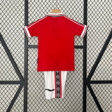 Manchester United 1999/00 Home Kids Kit Jersey - Retrﾃｴ