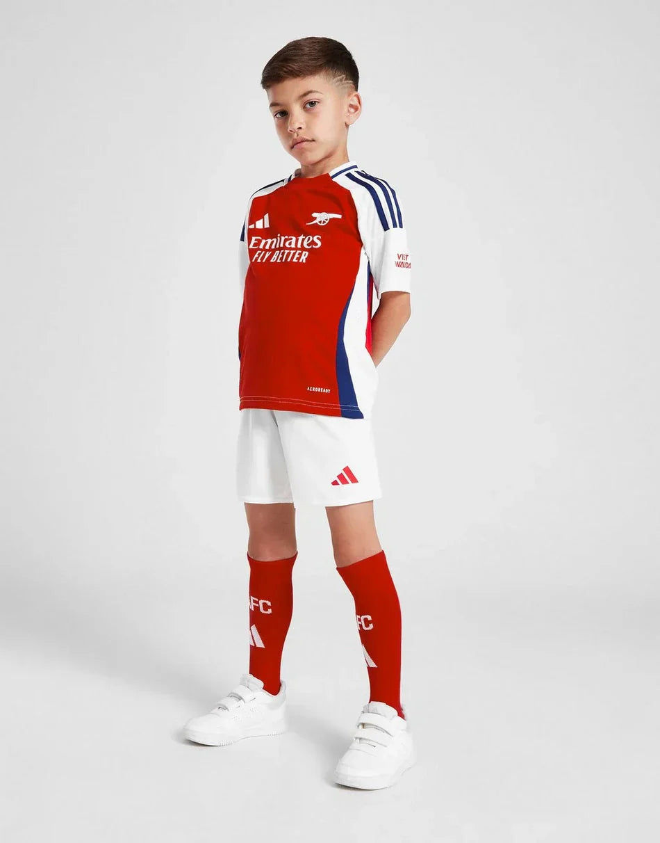 Arsenal 2024/25 Home Kids Kit Jersey - Red and White