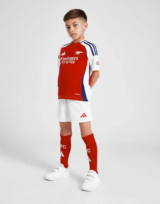Arsenal 2024/25 Home Kids Kit Jersey - Red and White